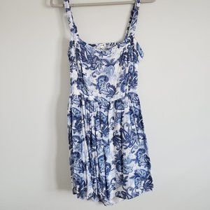 Garage floral print open back strap dress